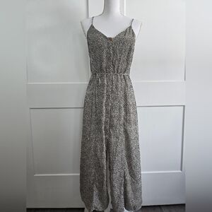Sienna Sky Animal Print Button Down Spaghetti Strap Dress